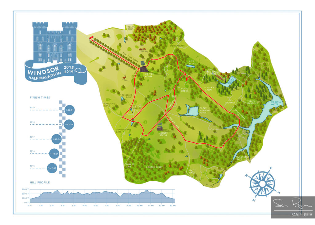 Windsor Half Marathon - Custom map